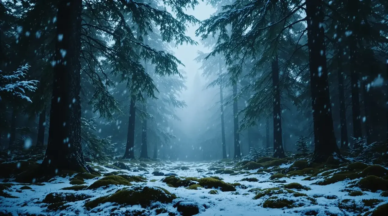 松间雪落 - 子夜影视 松间雪落子夜影视冬季雪林剧照